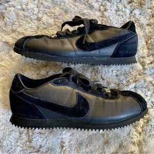 Nike NWOT Custom Design Black Suede Leather Sneakers Size 7